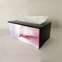 TBX - 01 - Pink Marble Tissue Box 2