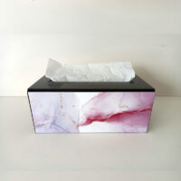 TBX - 01 - Pink Marble Tissue Box