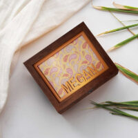 JBX - 02 - Yellow Paisley Jewellery Box 2